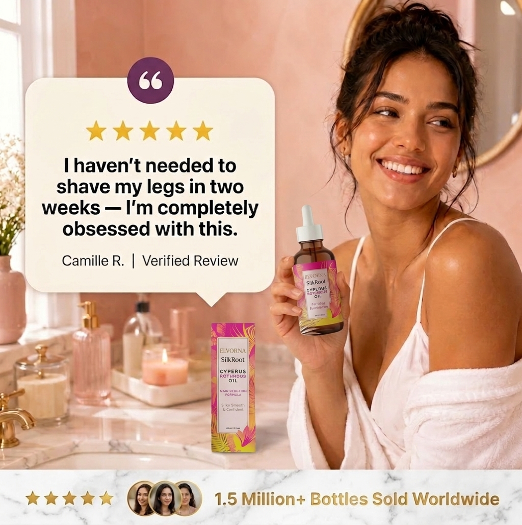 Elvorna® SilkRoot™ – Natural Hair Reduction Oil