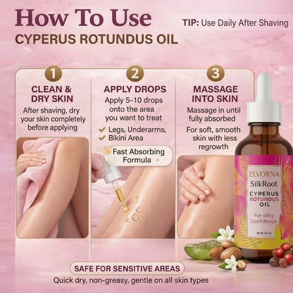Elvorna® SilkRoot™ – Natural Hair Reduction Oil